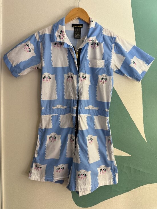 Nooworks Pants - Nooworks Grumpy Cats Shortall Romper Size Xsmall